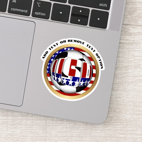 USA American Flag Soccer Ball  Sticker