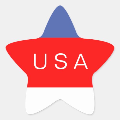USA American Flag Star Design Star Sticker