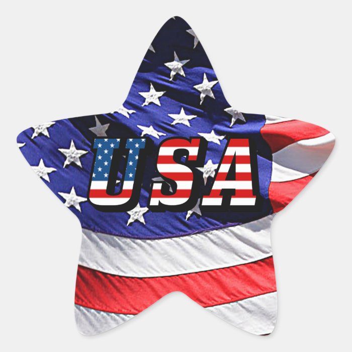 USA - American Flag Star Sticker | Zazzle