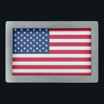 USA American Flag Stars and Stripes Belt Buckle<br><div class="desc">The national flag of the United States of America design. Customize with your own text.</div>