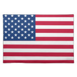 USA American Flag Stars and Stripes Cloth Placemat