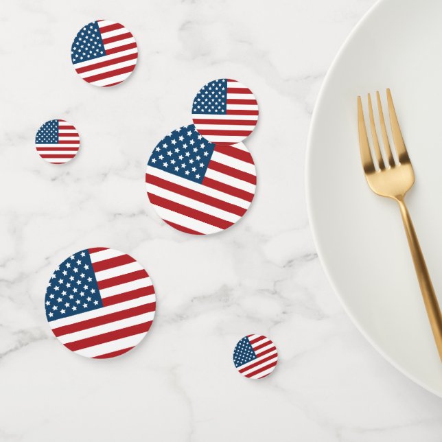 USA American Flag Stars and Stripes Confetti (Group)