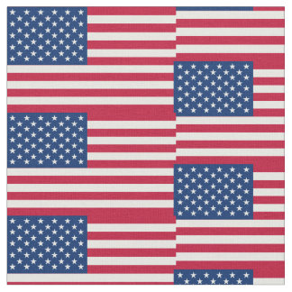 USA American Flag Stars and Stripes Fabric