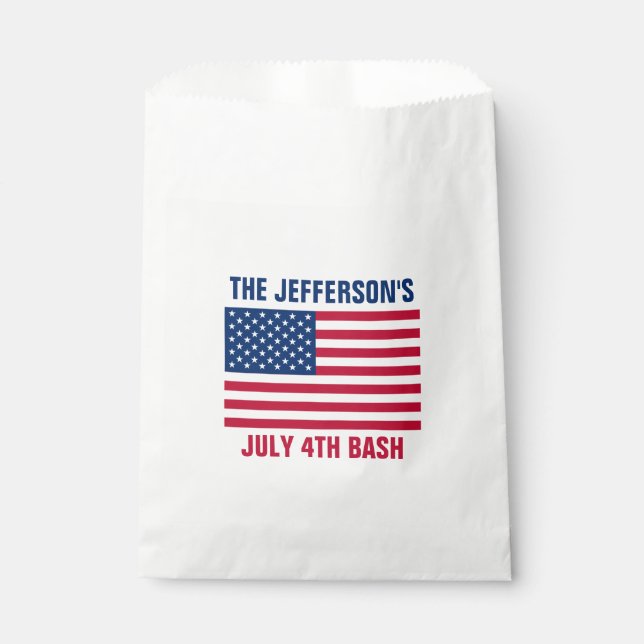 USA American Flag Stars and Stripes Favor Bag (Front)