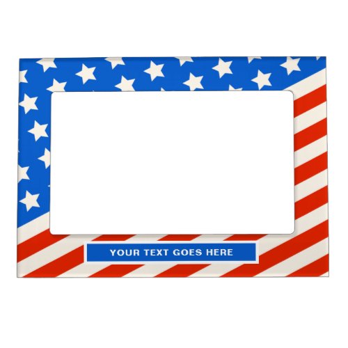 USA American Flag Stars and Stripes July 4 Magnetic Frame