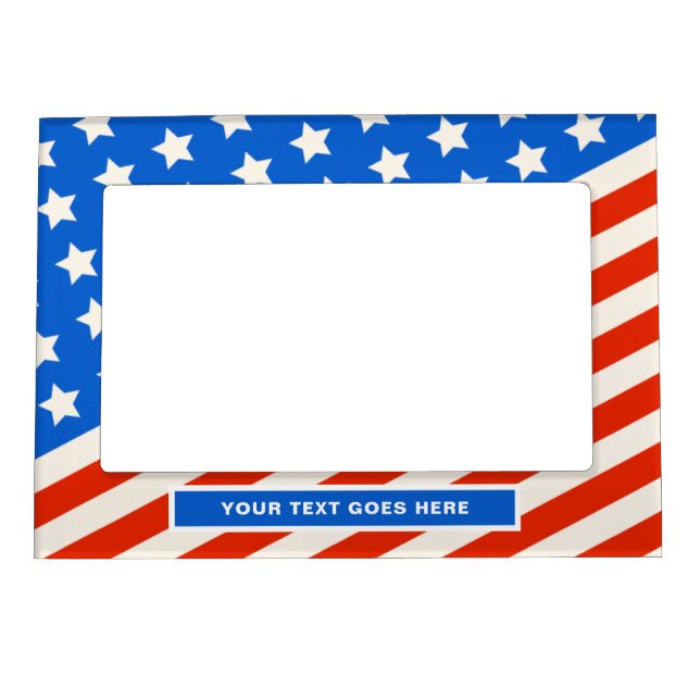 USA American Flag Stars and Stripes July 4 Magnetic Frame (Front)