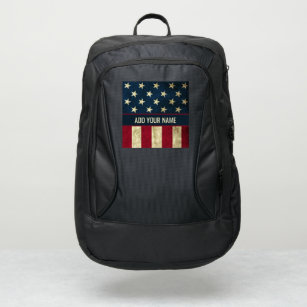 USA American Flag Stars And Stripes Name Port Authority® Backpack