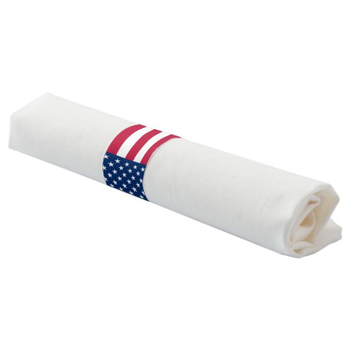 USA American Flag Stars and Stripes Napkin Bands