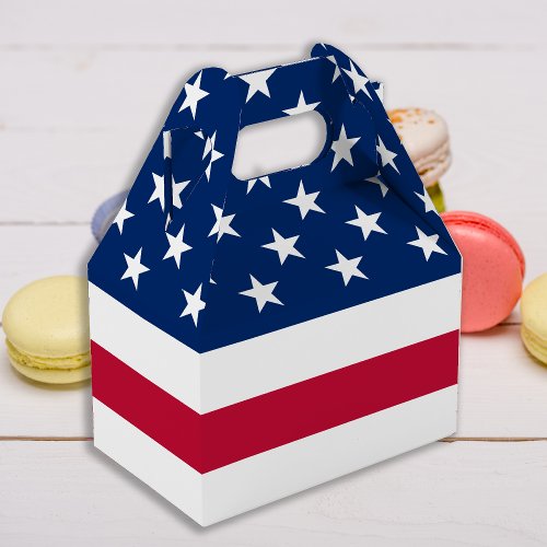 USA American Flag Stars And Stripes Patriotic Favor Boxes