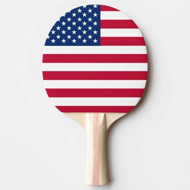USA American Flag Stars and Stripes Ping Pong Paddle (Front)