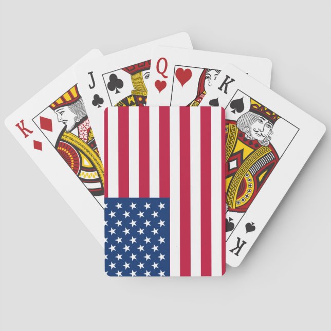 USA American Flag Stars and Stripes Poker Cards (Back)