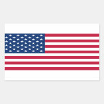 USA American Flag Stars and Stripes Rectangular Sticker