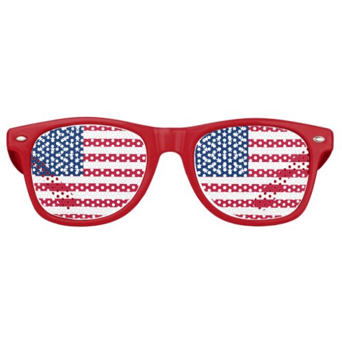 USA American Flag Stars and Stripes Retro Sunglasses