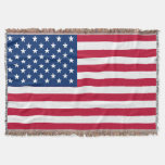 USA American Flag Stars and Stripes Throw Blanket