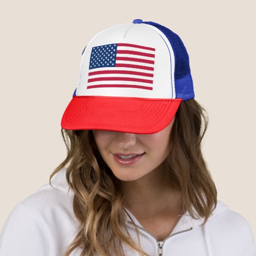 USA American Flag Stars and Stripes Trucker Hat