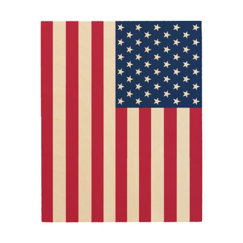USA American Flag Stars Stripes Wood Wall Canvas Wood Wall Decor