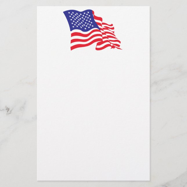 USA/American Flag Stationery (Front)
