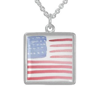 Patriotic USA Flag Heart Charm