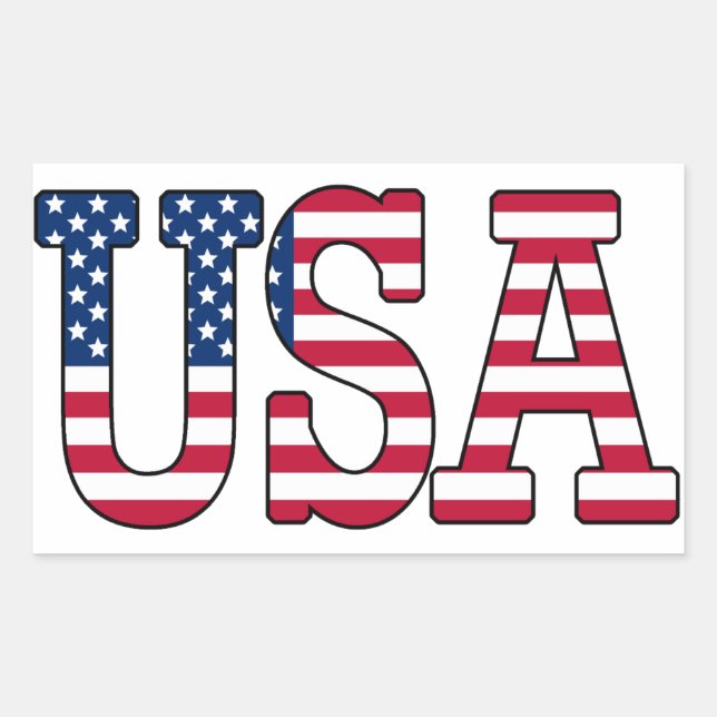 USA American Flag Sticker (Front)