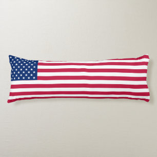 USA American Flag Stripes Patriotic Body Pillow US