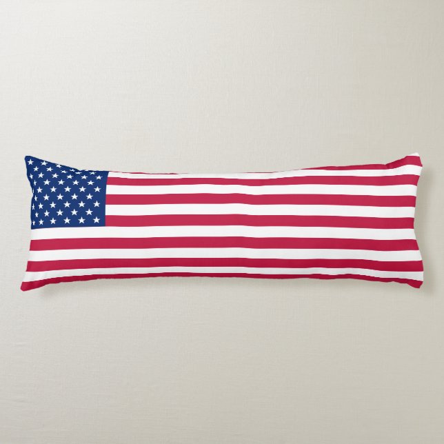 USA American Flag Stripes Patriotic Body Pillow US (Front)