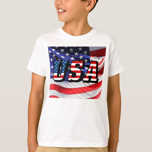 USA - American Flag T-Shirt (Front)