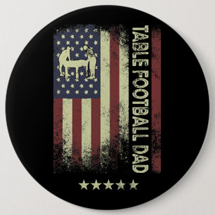USA American Flag Table Football Dad Button