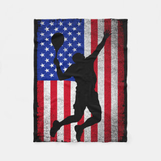 Usa american flag tennis for men women  fleece blanket