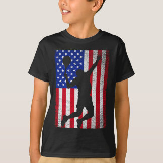 Usa american flag tennis for men women  T-Shirt