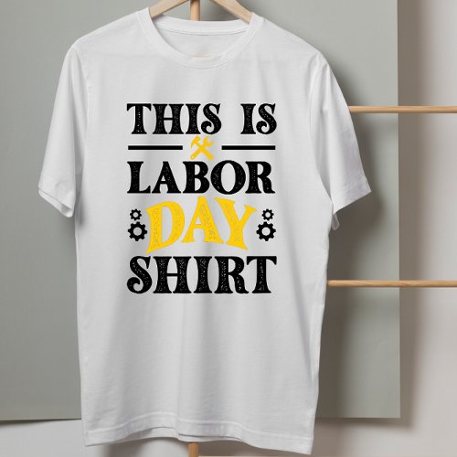 USA American Flag This is My Labor Day  T_Shirt