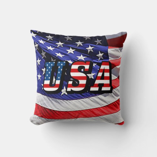 USA _ American Flag Throw Pillow
