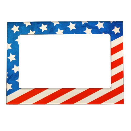 USA American Flag Vintage July 4 Magnetic Frame