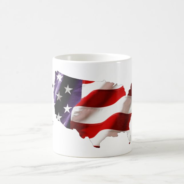 USA - American Flag Within USA Coffee Mug (Center)