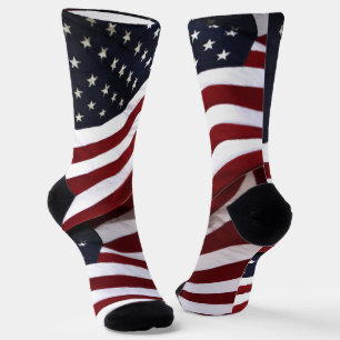 USA American Flags Patriotic Socks
