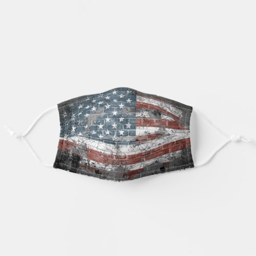 USA American Patriotic Flag Grunge Adult Cloth Face Mask