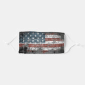 USA American Patriotic Flag Grunge Adult Cloth Face Mask (Front, Folded)