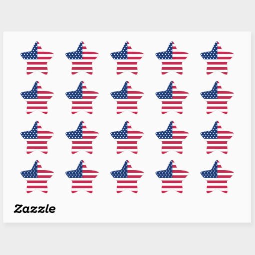 Usa American Patriotic Stars Stripes Flag Sticker Zazzle 