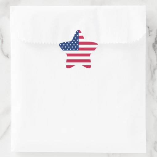 Usa American Patriotic Stars Stripes Flag Sticker Zazzle 