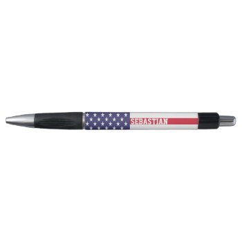 Usa American Personalized Patriotic Flag Pen by Ricaso_Intros at Zazzle