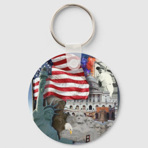 USA  American Symbols Keychain