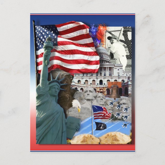 USA American Symbols Postcard (Front)