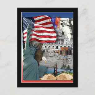 USA American Symbols Postcard