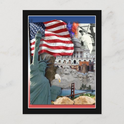USA  American Symbols Postcard