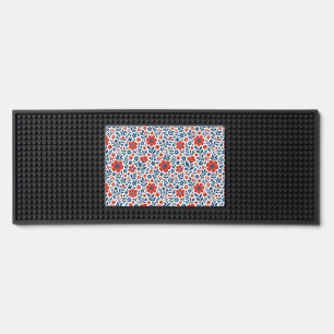 USA/American themed floral pattern Bar Mat
