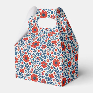 USA/American themed floral pattern Favor Boxes
