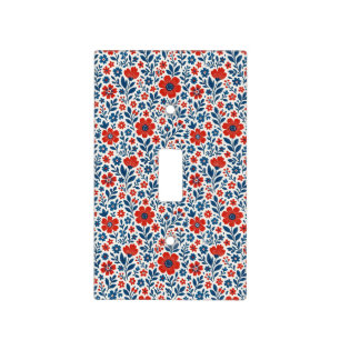 USA/American themed floral pattern Light Switch Cover