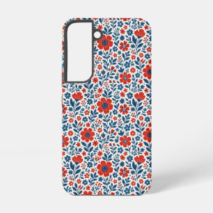 USA/American themed floral pattern Samsung Galaxy S22 Case