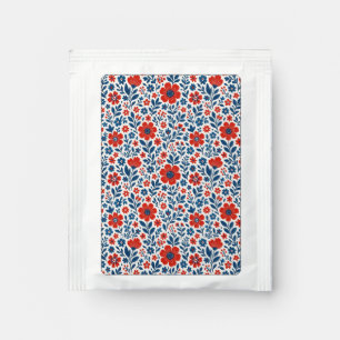 USA/American themed floral pattern Tea Bag Drink Mix