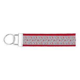 USA/American themed floral pattern Wrist Keychain