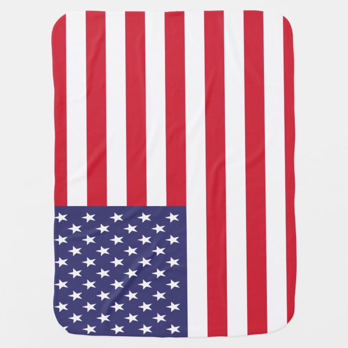 USA American United States Patriotic Flag Swaddle Blanket